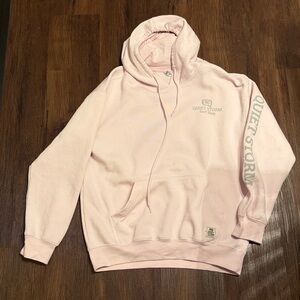 Quiet Storm light Pink Hoodie Sweatshirt Beach women sz M EUC